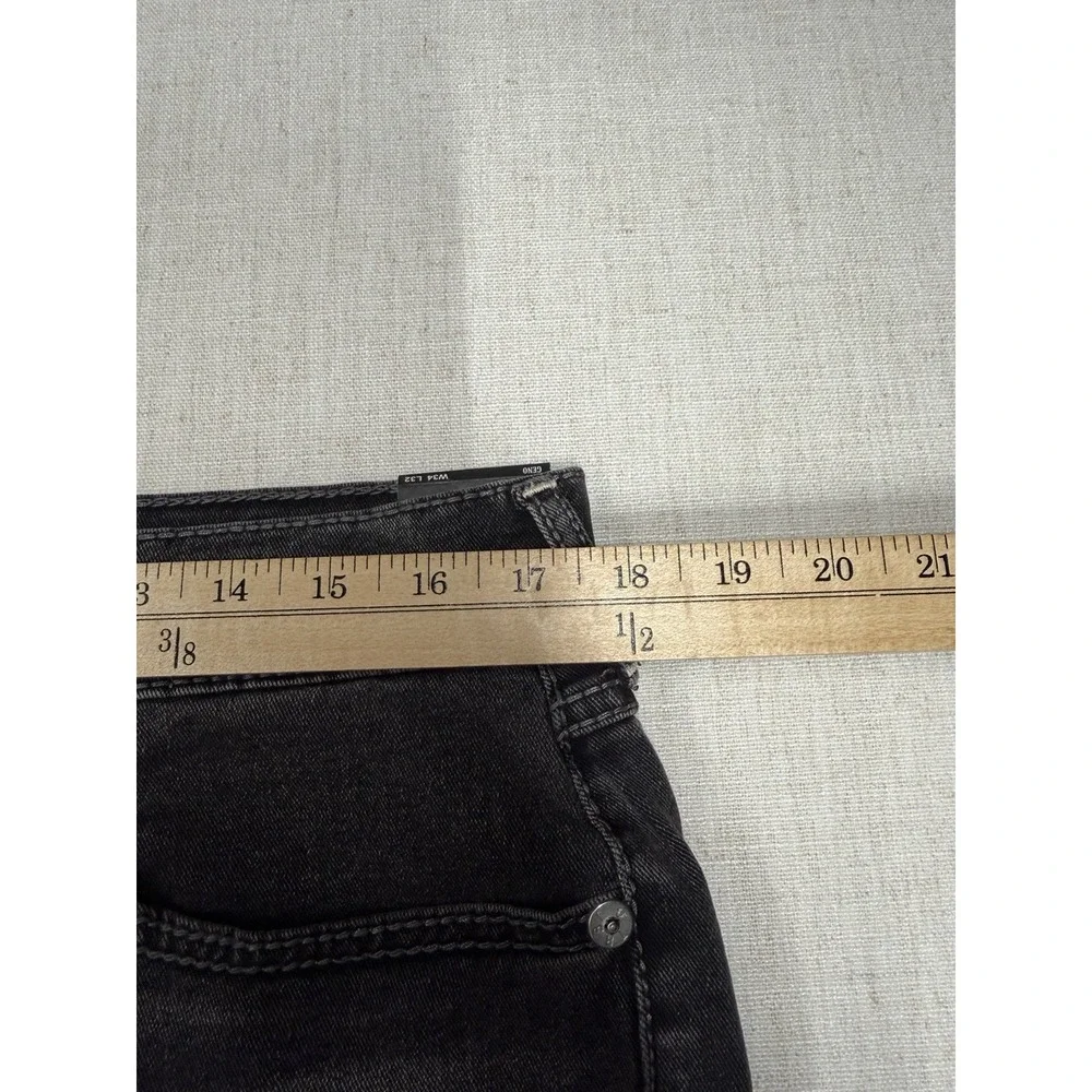 True Religion Geno Big T Flap Jeans Grey Wash Slim Fit Mens 34x32 NWT